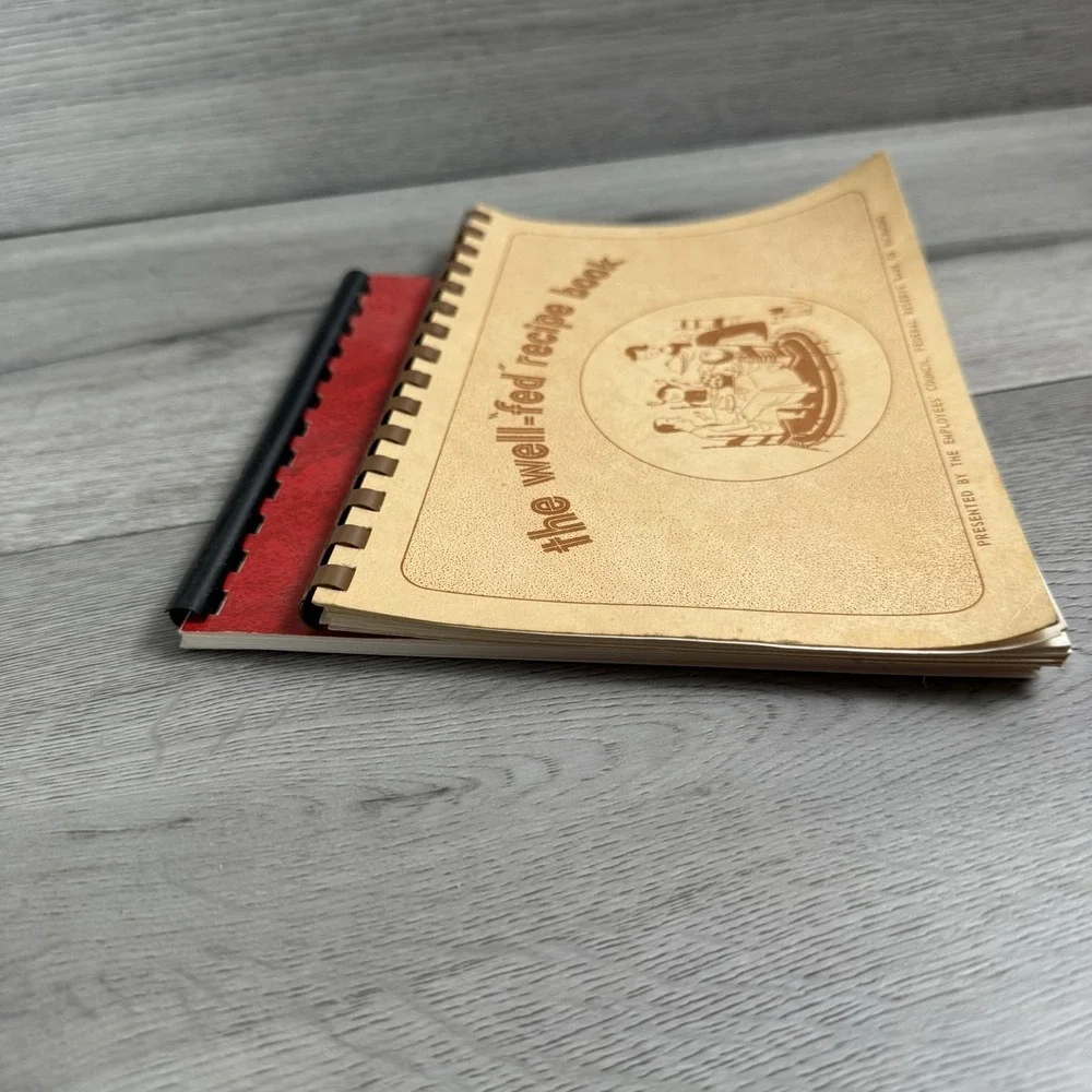 The Well-Fed Recipe Book And 2nd Well-FED Cookbook Spiral Set Red Tan Richmond